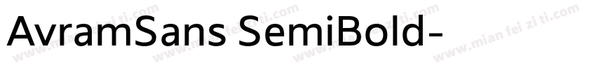 AvramSans SemiBold字体转换